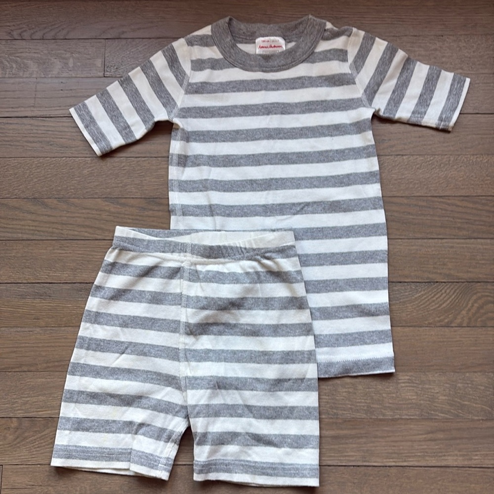 Hanna Andersson size 120 6-7 stripe short John pajamas